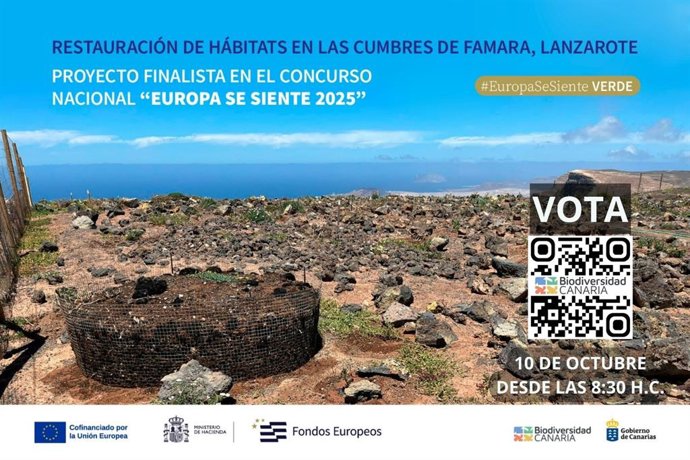 Proyecto de restauración de Famara en el concurso 'Europa se siente'