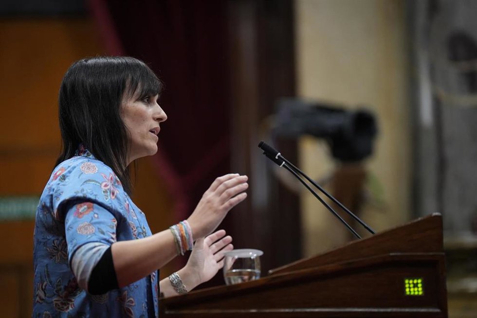 La diputada de Aliana Catalana, Silvia Orriols, durante la segunda jornada del Debate de Política General, en el Parlament de Catalunya, 