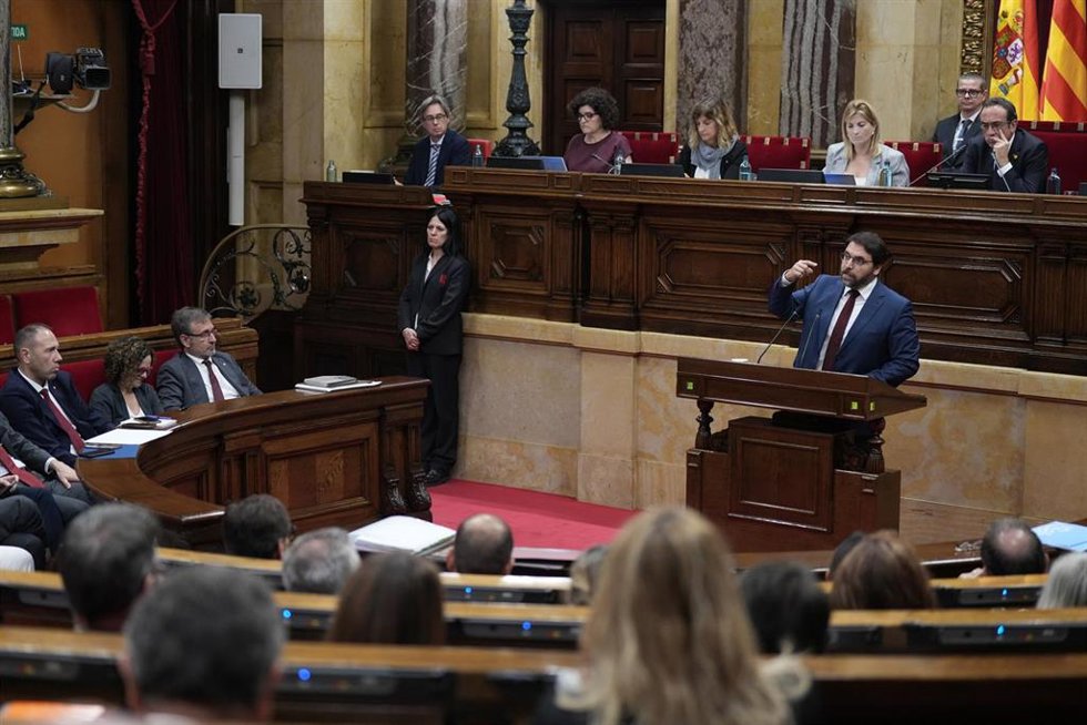 El diputado del PSC, Ferran Pedret, durante la primera jornada del Debate de Política General, en el Parlament de Catalunya, a 8 de octubre de 2025, en Barcelona, Catalunya (España). 
