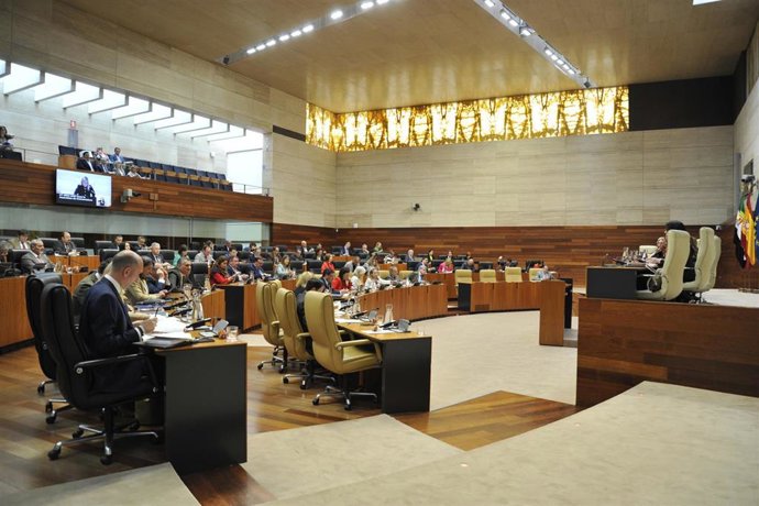 Archivo - Imagen de archivo de un pleno de la Asamblea de Extremadura