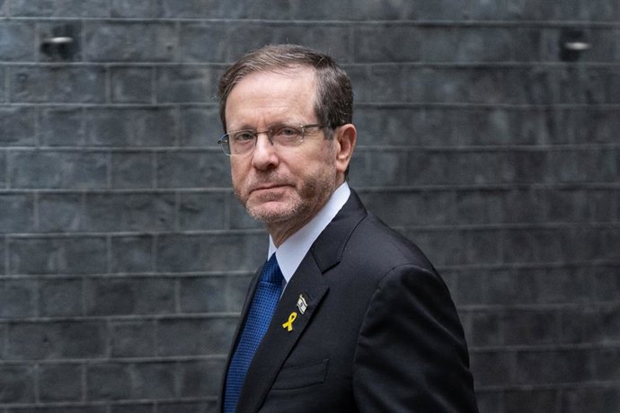 El presidente de Israel, Isaac Herzog, a su llegada a Downing Street, en Londres, el 10 de septiembre de 2025 (archivo)