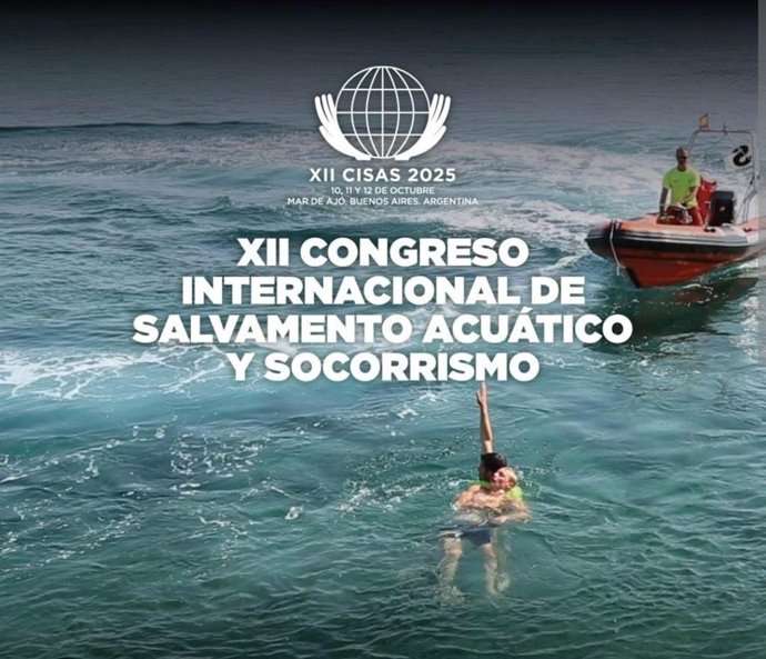 Cartel anunciador de un congreso internacional de salvamento en Argentina