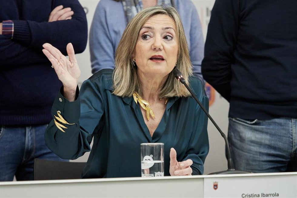 Archivo - La portavoz de UPN en el Ayuntamiento de Pamplona, Cristina Ibarrola.