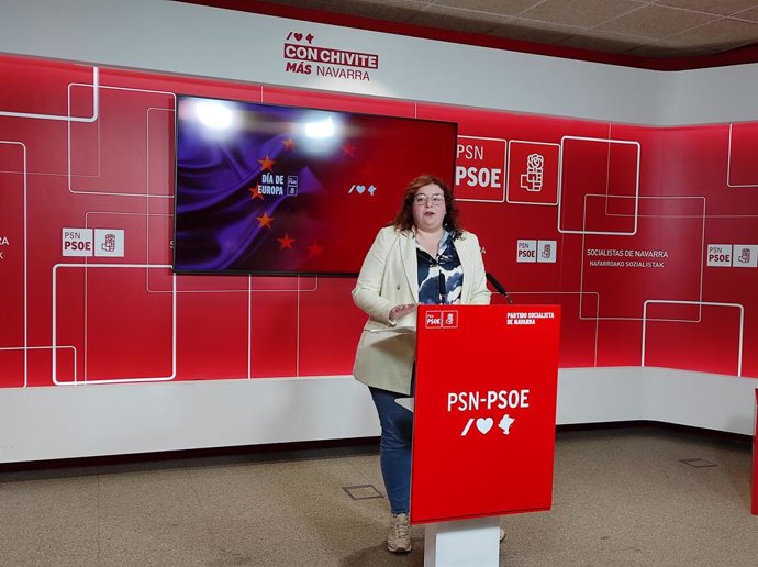 Archivo - La eurodiputada del PSN, Elena Sancho.