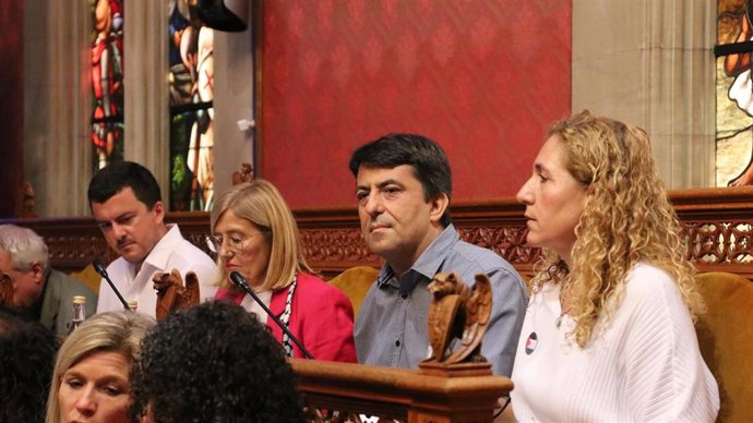 La bancada del grupo de MÉS per Mallorca en el Consell insular.