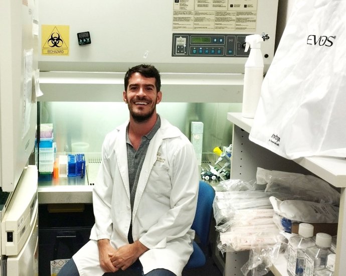 El investigador Jorge López-Tello del programa Atracción de Talento “Cesar Nombela”, actividad científica en el departamento de Fisiología de la Facultad de Medicina, UAM