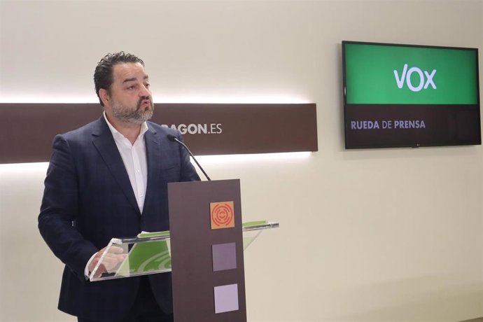 El diputado de Vox en las Cortes de Aragón David Arranz.