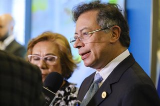 Gustavo Petro, presidente de Colombia, en una visita en Bruselas