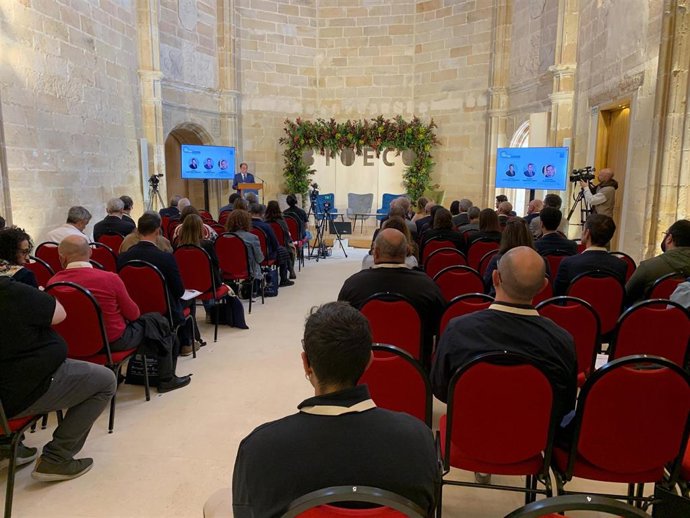 El presidente de la diputación de Soria intervnien en el III Foro de Bioeconomía de Castilla y León.