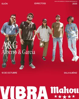 Cartel del concierto de Alberto & García en Gijón.