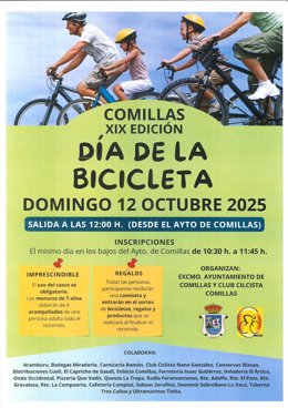Cartel del XIX Día de la Bicicleta de Comillas
