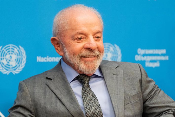 24 de setembro de 2025, Nova York, Nova York, EUA: Luiz Inácio Lula da Silva, Presidente do Brasil, fala à imprensa na sede da ONU em Nova York, NY, em 24 de setembro de 2025.
