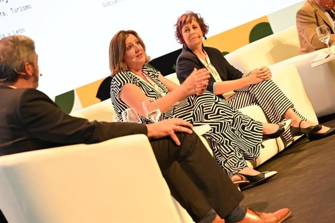 La consejera de Economía, Empresas y Empleo, Patricia Franco, en Cáceres.