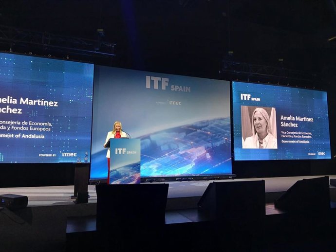 La viceconsejera de Economía, Hacienda y Fondos Europeos de la Junta de Andalucía, Amelia Martínez Sánchez, ha participado este jueves en Málaga en el Foro Tecnológico Imec Technology Forum (ITF Spain 2025).