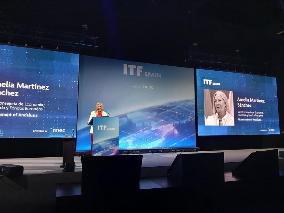La viceconsejera de Economía, Hacienda y Fondos Europeos de la Junta de Andalucía, Amelia Martínez Sánchez, ha participado este jueves en Málaga en el Foro Tecnológico Imec Technology Forum (ITF Spain 2025).