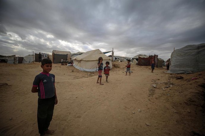 Niños palestinos en la Franja de Gaza