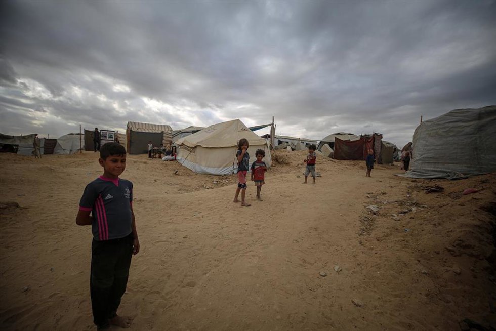Niños palestinos en la Franja de Gaza