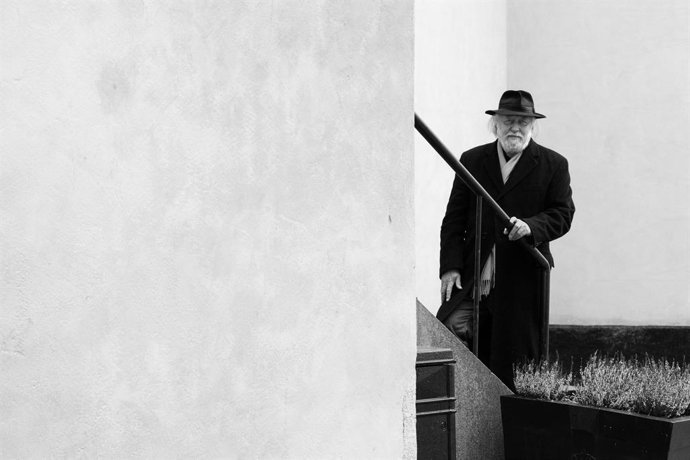 Archivo - January 23, 2025, Stockholm, SWEDEN: Hungarian author László Krasznahorkai photographed in Stockholm, Sweden, January 23, 2025..Photo: Johan Carlberg / SVD / TT / code 71761,Image: 1044348401, License: Rights-managed, Restrictions: * France, Ger