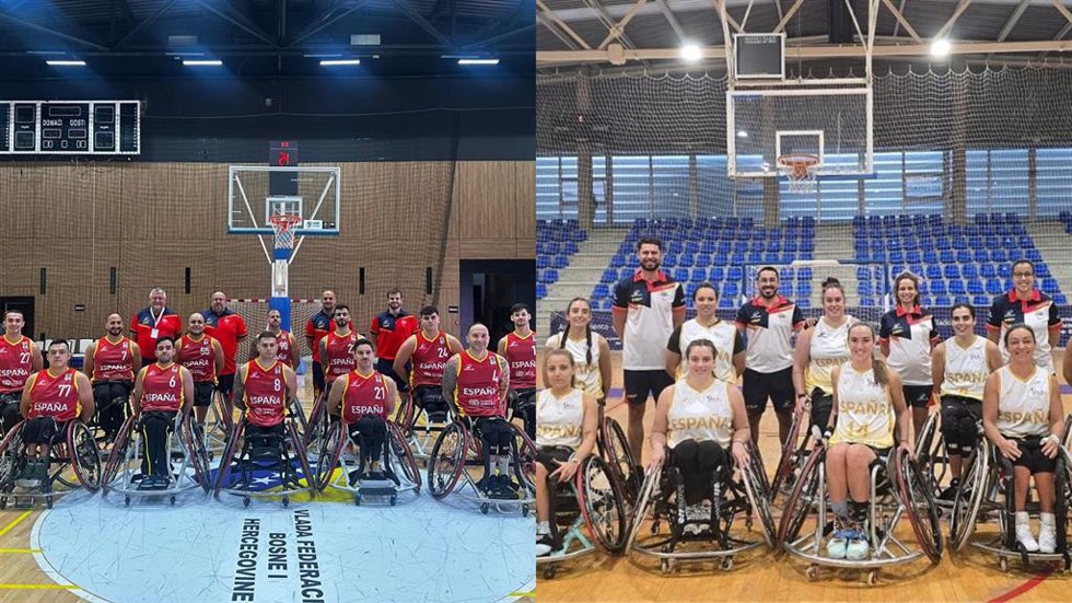 Selecciones españolas masculina y femenina de baloncesto en silla de ruedas para el Europeo 2025