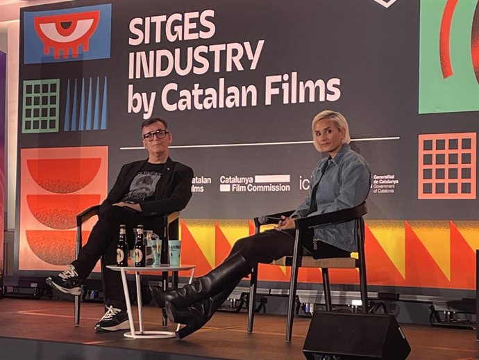 El director del Festival de Sitges, Ángel Sala, i la directora d''Alpha', Julia Ducournau