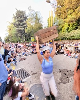 Imagen de archivo de un espectáculo de calle en el Festival Internacional de Teatro de Cazorla.