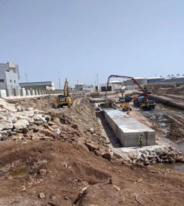 Obras del nuevo Muelle Marqués de Rodil en homenaje a José Ramón Rodil y Gayoso en el puerto de Algeciras