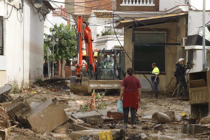 Archivo - Imagen de archivo de los efectos de la dana en la localidad malagueña de Benamargosa en noviembre de 2024.