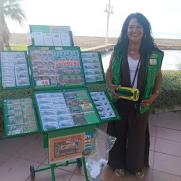 La vendedora de la ONCE Josefa Berlanga, que ha repartido 350.000 euros en Málaga