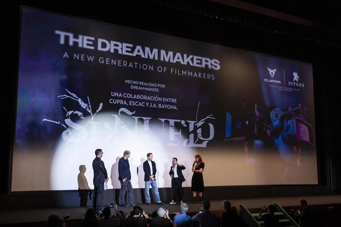 Momento de la proyección de la estrena de 'Vieja Loca' y 'Señuelo' en el Festival de Cine de Sitges (Barcelona).