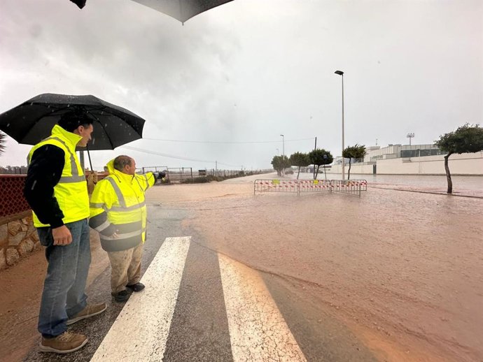 Carretera RM-F33 en El Mojón, en San Pedro del Pinatar