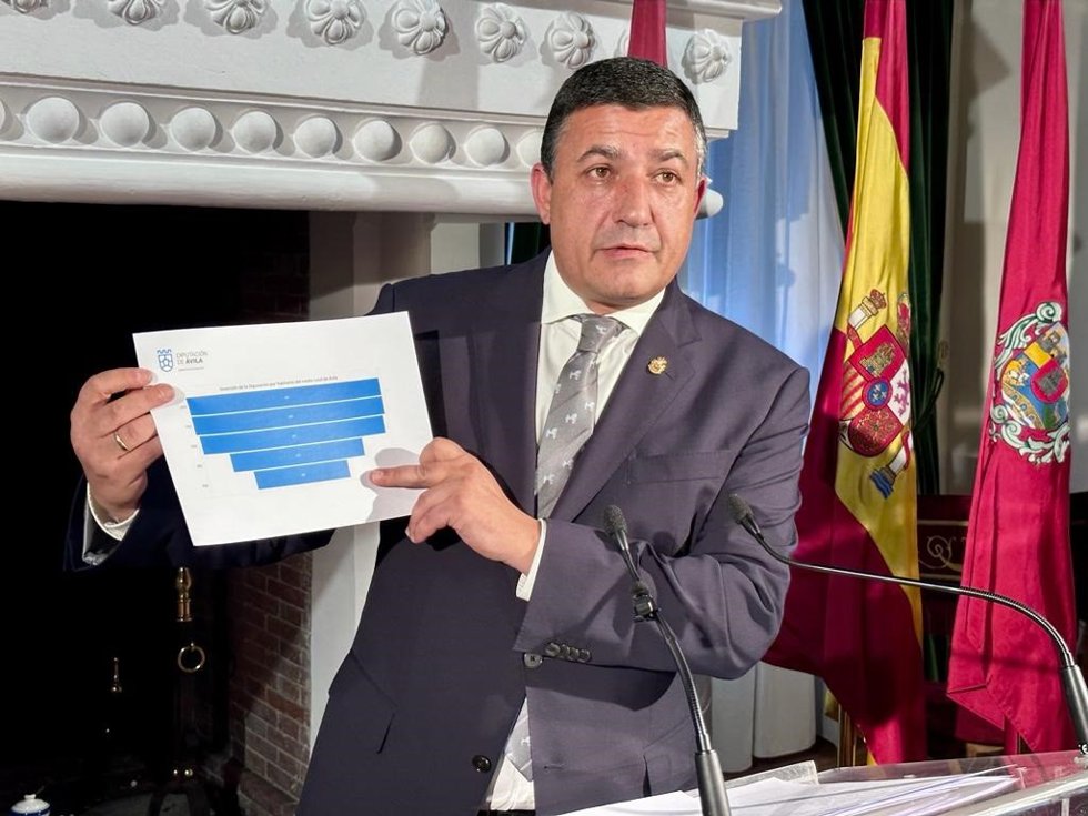 Archivo - El presidente de la Diputación de Ávila, Carlos García.