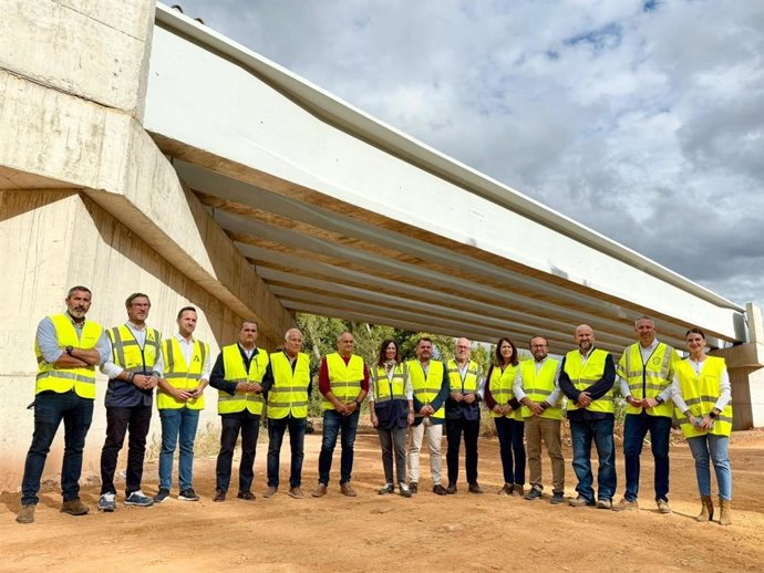 Visita a las obras de construcción del nuevo puente del Aguadero