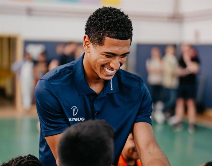 Jude Bellingham, em um evento em Madri como embaixadora da Laureus.