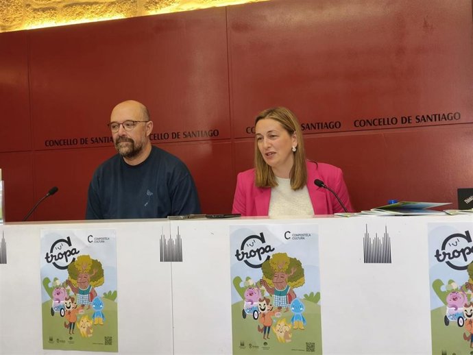 La portavoz del Gobierno de Santiago de Compostela, Miriam Louzao, y el director xerente  del Auditorio de Galicia, Xaquín López González.