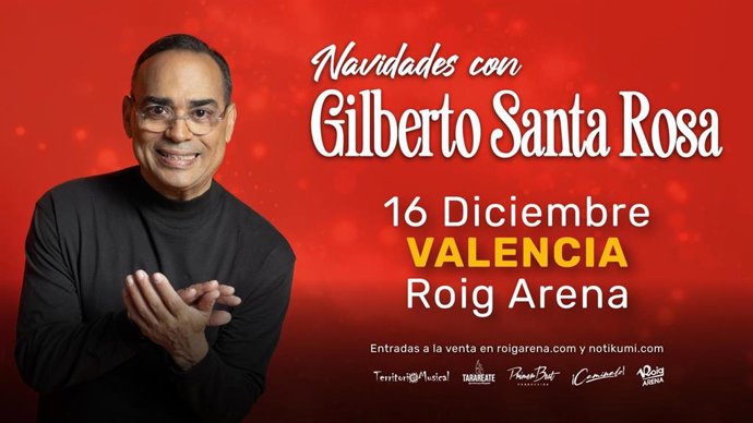 Gilberto Santa Rosa actuará el 16 de diciembre en el Roig Arena