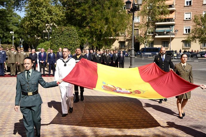 Celebración del día de la Fiesta Nacional. A 10 de octubre de 2025, en Sevilla (Andalucía, España).