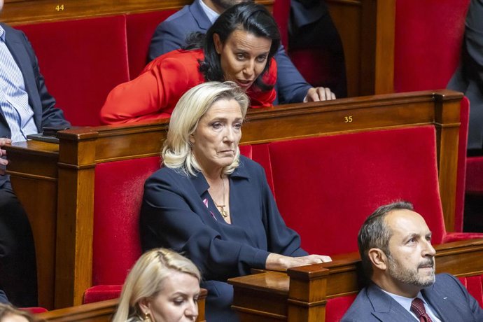 October 1, 2025, Paris, France, France: Paris, France October 1, 2025 - Election of the officers and committee chairs of the National Assembly - Marine Le Pen..POLITIQUE, ASSEMBLEE NATIONALE, DEPUTE.
