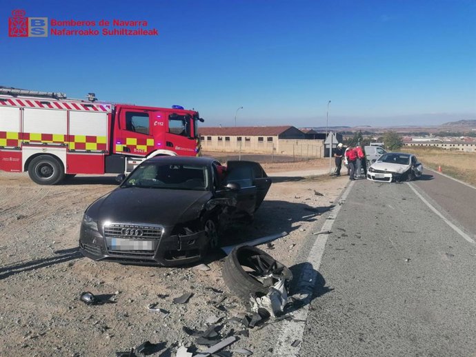 Imagen de los dos vehículos implicados en el accidente vial.