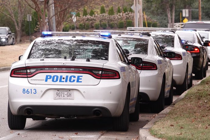Archivo - 24 de novembro de 2023, Cordova, Tennessee, EUA: A polícia responde a uma chamada em Cordova, Tennessee, na sexta-feira, 24 de novembro de 2023.