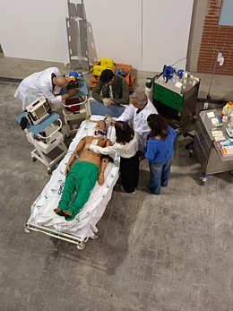 Simulación de una atención médica.