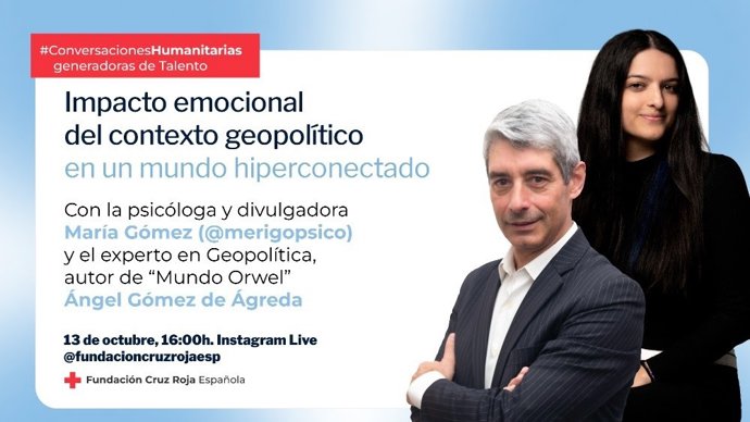 Cartel de las #ConversacionesHumanitarias de Cruz Roja el día 13 de octubre.