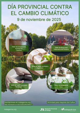 Cartel anunciador del Día Provincial contra el Cambio Climático.