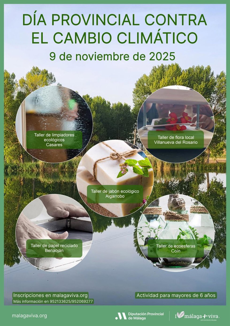 Cartel anunciador del Día Provincial contra el Cambio Climático.