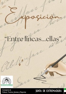 Cartel de la exposición 'Entre líneas.. Ellas'