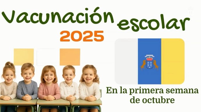 Vacunación escolar contra la gripe en Canarias