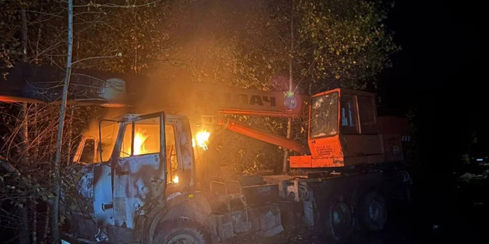 Ataque russo a uma empresa de energia em Chernobyl (Ucrânia) em 11 de outubro de 2025