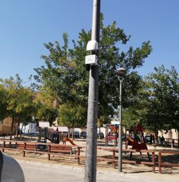 Uno de los sensores que regula la ZBE de Lleida