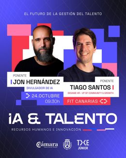 Expertos analizarán este octubre en Tenerife el poder de la IA en la gestión del talento y en la innovación empresarial