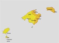 La Aemet amplía la alerta naranja por lluvias en el Llevant, norte y nordeste de Mallorca y en Menorca