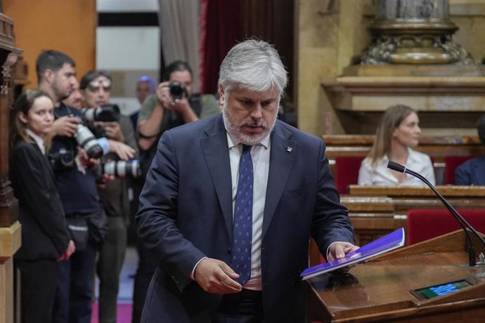 El líder de Junts en el Parlament, Albert Batet